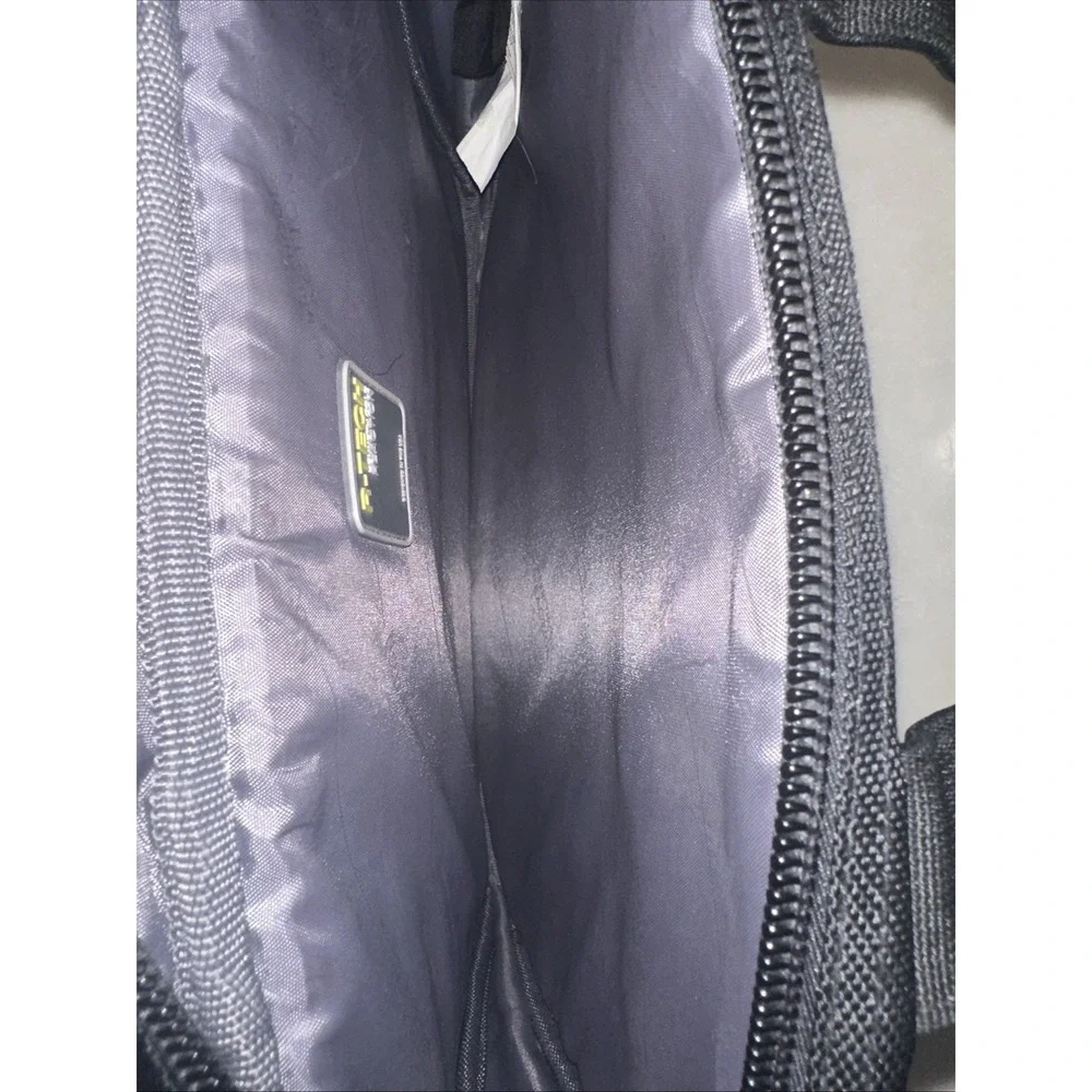 KENNETH COLE‎ REACTION MESSENGER BAG Black Leather R-TECH Briefcase Laptop